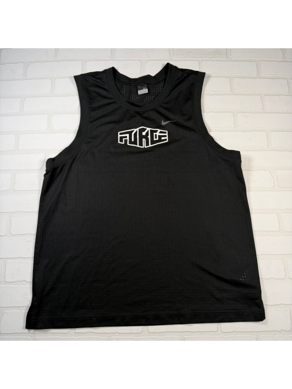 Vintage Nike Force Sleeveless Mesh Tank Top Size XL Black